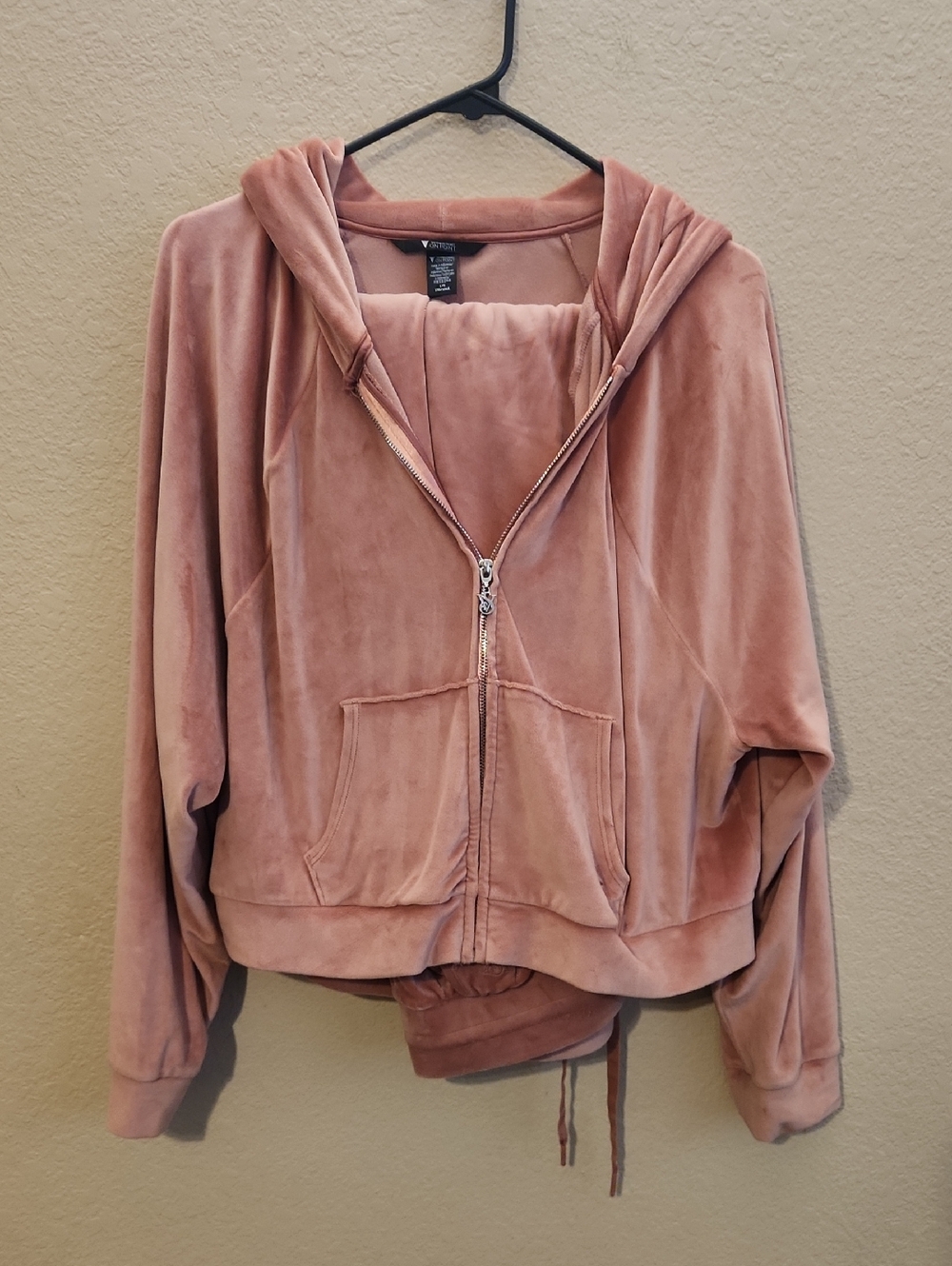 Victoria's Secret On Point Velour Hoodie in Beige